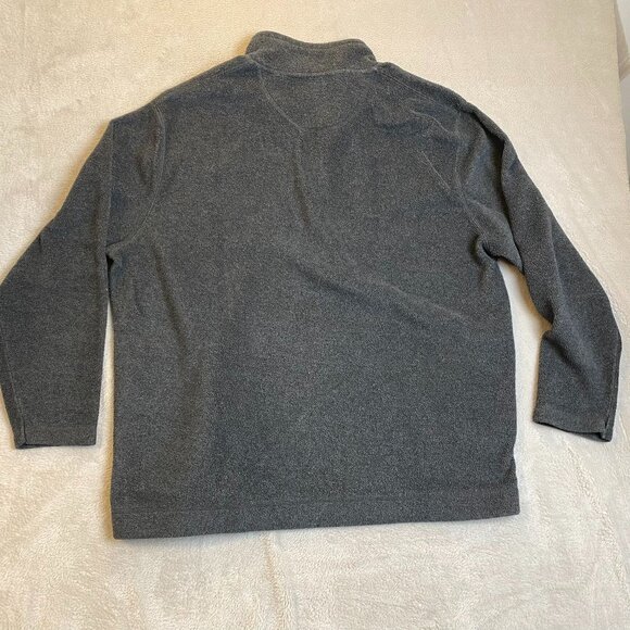 St. Johns Bay Mens 1/4 Zip Pullover Sweater By Sevenly Size 2XL Gray Fleece With - Picture 2 of 9